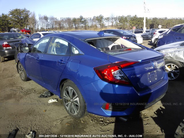 2HGFC1F72HH641459 - 2017 HONDA CIVIC EXL BLUE photo 3