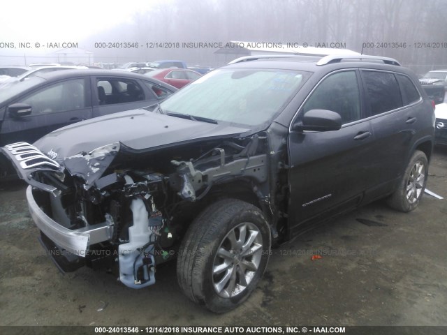 1C4PJMDS0HW594029 - 2017 JEEP CHEROKEE LIMITED GRAY photo 2