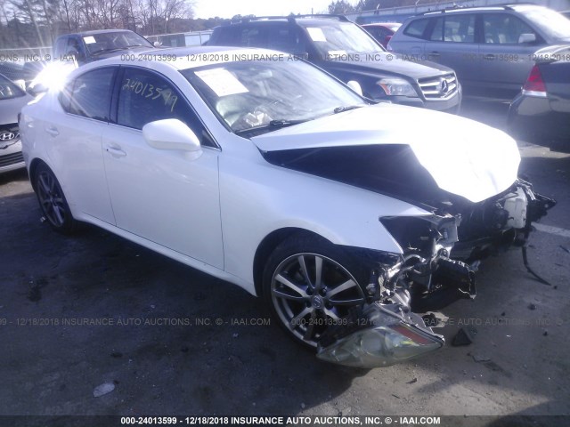 JTHBK262785057249 - 2008 LEXUS IS 250 WHITE photo 1