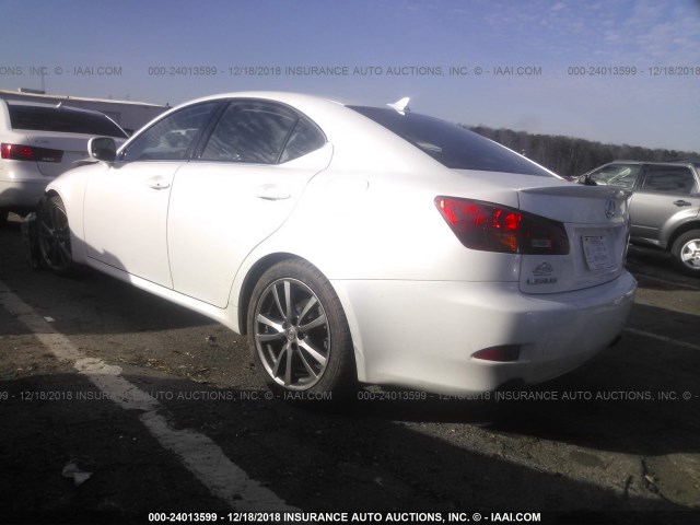 JTHBK262785057249 - 2008 LEXUS IS 250 WHITE photo 3