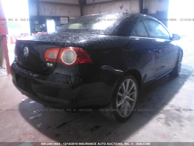 WVWDB71F28V013760 - 2008 VOLKSWAGEN EOS VR6 BLACK photo 4