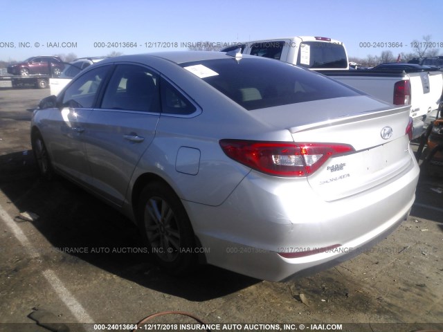 5NPE24AAXHH537486 - 2017 HYUNDAI SONATA ECO SILVER photo 3