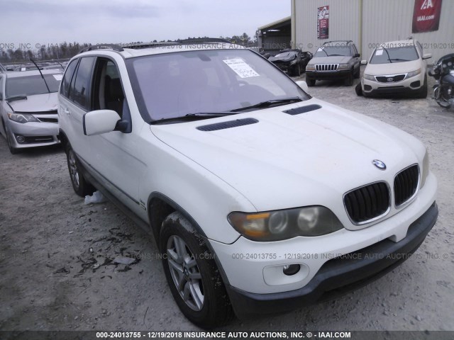 5UXFA13525LY09721 - 2005 BMW X5 3.0I WHITE photo 1