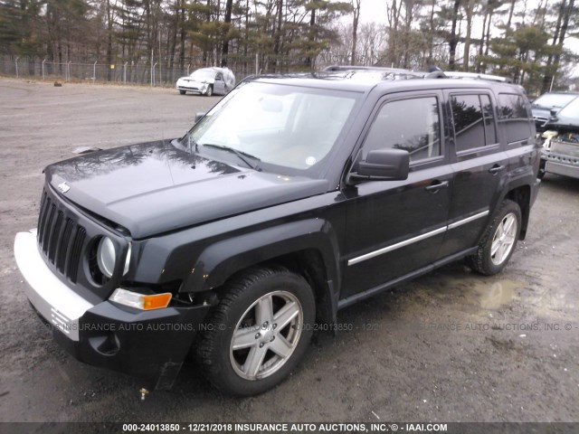 1J4NF4GB0AD500571 - 2010 JEEP PATRIOT LIMITED BLACK photo 2