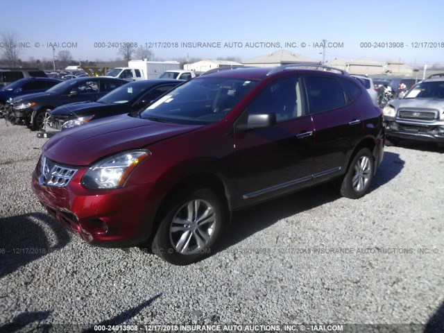 JN8AS5MT7FW657548 - 2015 NISSAN ROGUE SELECT S RED photo 2