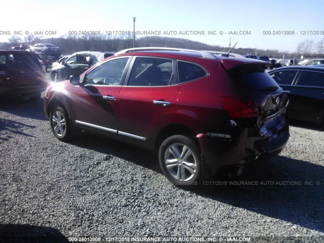 JN8AS5MT7FW657548 - 2015 NISSAN ROGUE SELECT S RED photo 3