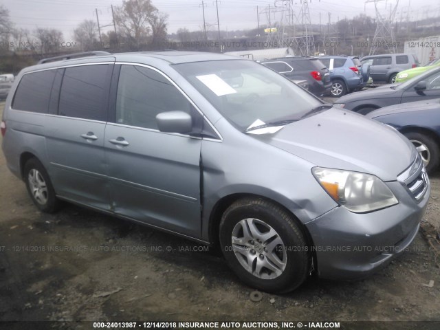 5FNRL38797B010717 - 2007 HONDA ODYSSEY EXL BLUE photo 1