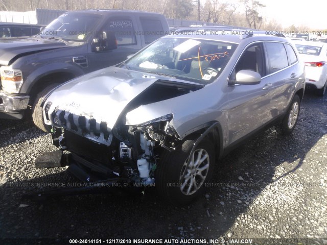 1C4PJMCS1EW124878 - 2014 JEEP CHEROKEE LATITUDE GRAY photo 2