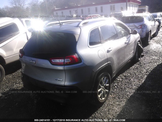 1C4PJMCS1EW124878 - 2014 JEEP CHEROKEE LATITUDE GRAY photo 4