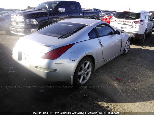 JN1AZ34E24M154485 - 2004 NISSAN 350Z COUPE SILVER photo 4