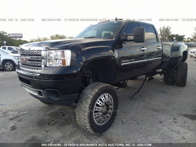 1GT426C8XDF225805 - 2013 GMC SIERRA K3500 DENALI BLACK photo 2