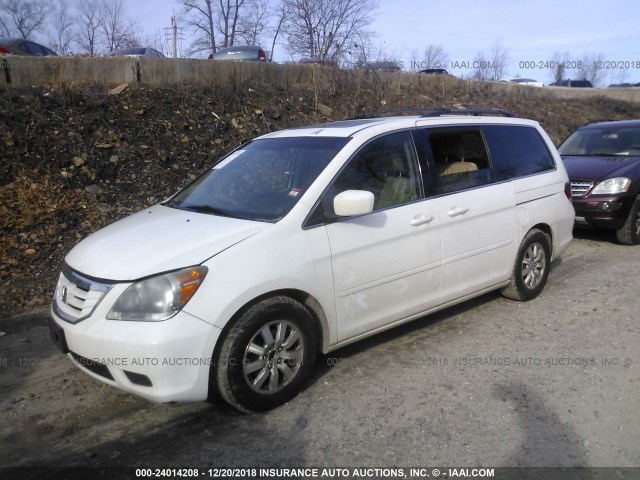 5FNRL386X9B004192 - 2009 HONDA ODYSSEY EXL WHITE photo 2