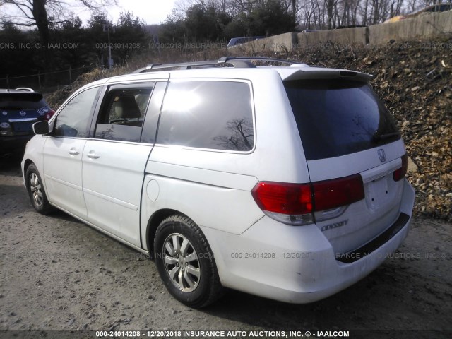 5FNRL386X9B004192 - 2009 HONDA ODYSSEY EXL WHITE photo 3