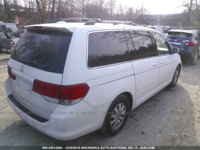 5FNRL386X9B004192 - 2009 HONDA ODYSSEY EXL WHITE photo 4