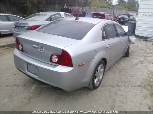 1G1ZA5E01CF216296 - 2012 CHEVROLET MALIBU LS ვერცხლისფერი ფოტო 4