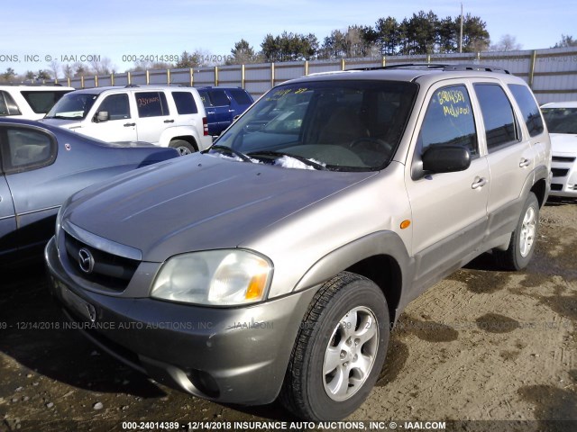 4F2CU09101KM62996 - 2001 MAZDA TRIBUTE LX/ES BROWN photo 2