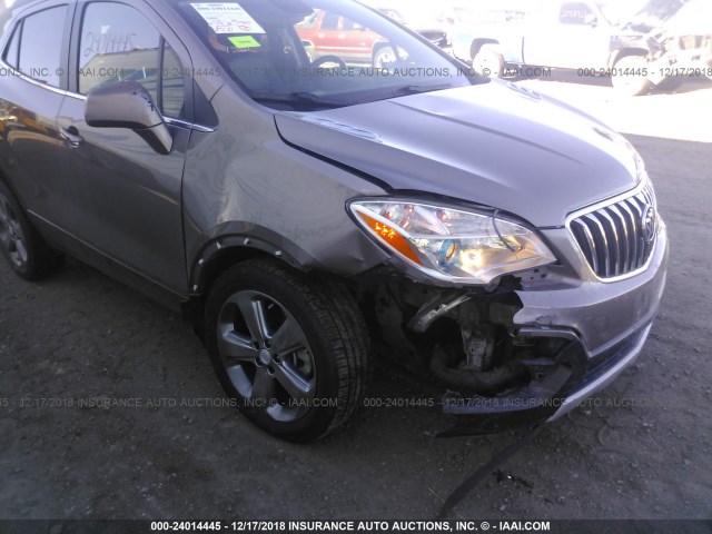 KL4CJGSB8DB110591 - 2013 BUICK ENCORE GRAY photo 6