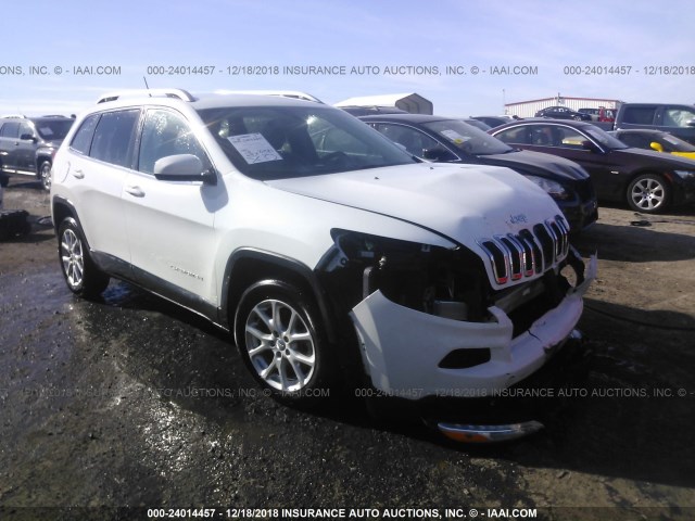 1C4PJLCB3EW143023 - 2014 JEEP CHEROKEE LATITUDE WHITE photo 1