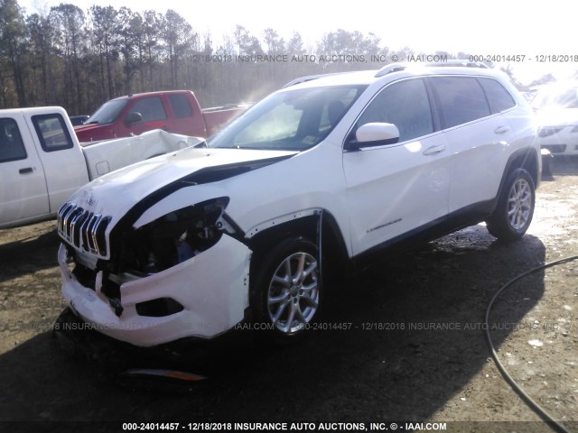 1C4PJLCB3EW143023 - 2014 JEEP CHEROKEE LATITUDE WHITE photo 2