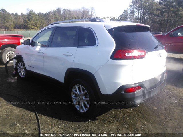 1C4PJLCB3EW143023 - 2014 JEEP CHEROKEE LATITUDE WHITE photo 3