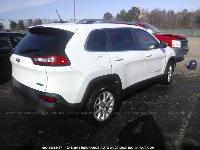 1C4PJLCB3EW143023 - 2014 JEEP CHEROKEE LATITUDE WHITE photo 4