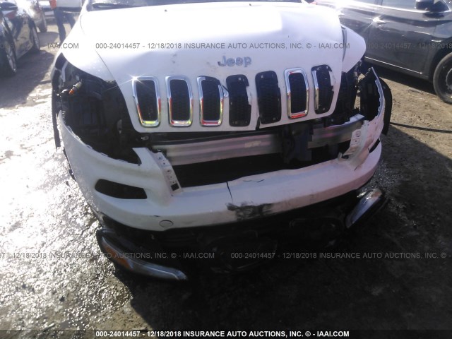 1C4PJLCB3EW143023 - 2014 JEEP CHEROKEE LATITUDE WHITE photo 6