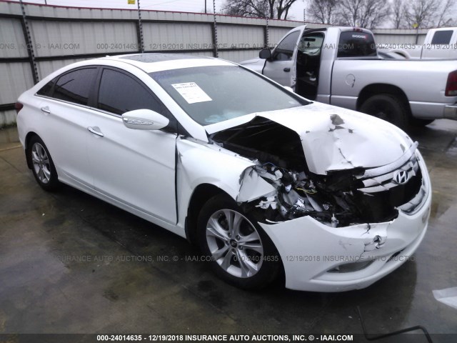 5NPEC4AC3DH631301 - 2013 HYUNDAI SONATA SE/LIMITED WHITE photo 1