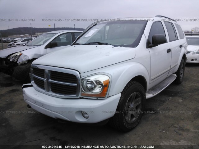 1D8HB58D95F581277 - 2005 DODGE DURANGO LIMITED WHITE photo 2