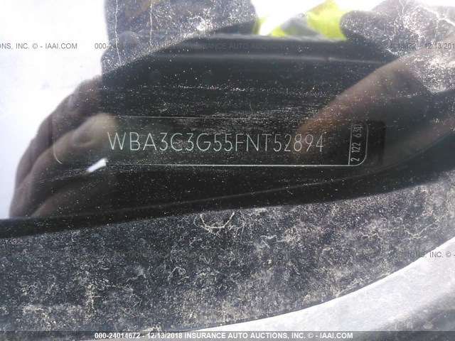 WBA3C3G55FNT52894 - 2015 BMW 320 I/XDRIVE BLACK photo 9