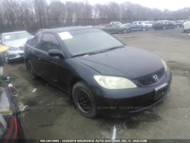 1HGEM21195L077079 - 2005 HONDA CIVIC DX VP BLACK photo 1