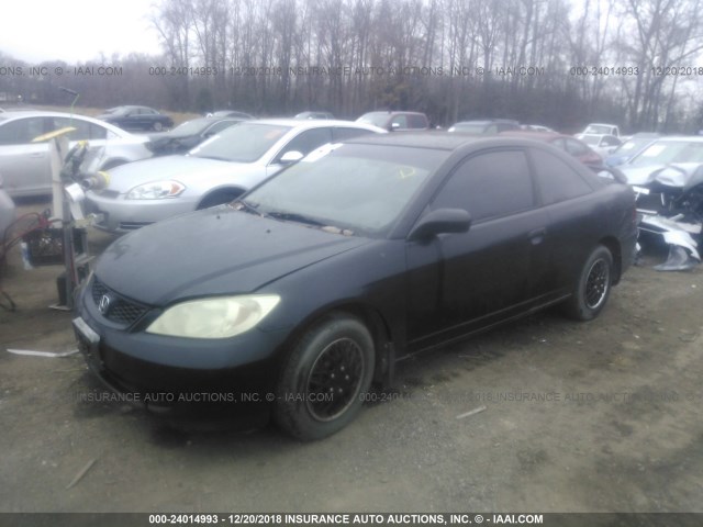 1HGEM21195L077079 - 2005 HONDA CIVIC DX VP BLACK photo 2