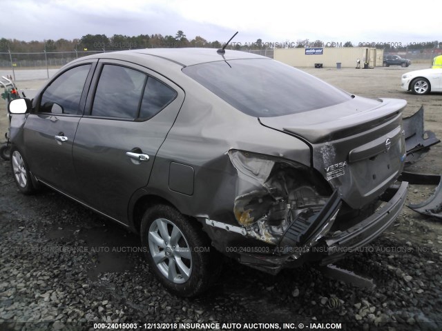 3N1CN7AP5EL869287 - 2014 NISSAN VERSA S/S PLUS/SV/SL BROWN photo 3