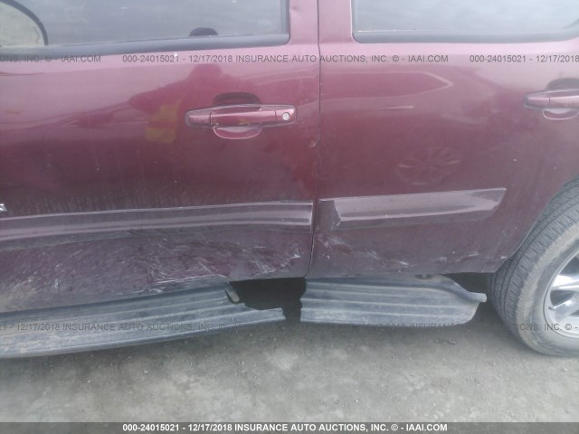 1GKFK13058R268849 - 2008 GMC YUKON MAROON photo 6