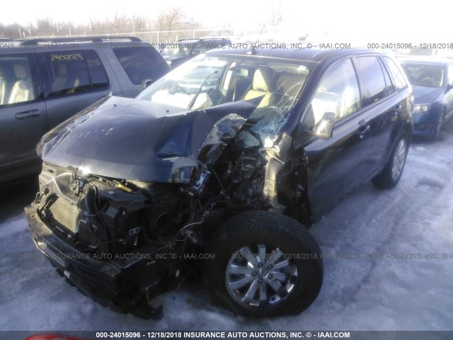 2FMDK3JC4ABB62618 - 2010 FORD EDGE SEL BLACK photo 2