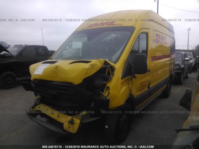 1FTNR2XM5FKA23447 - 2015 FORD TRANSIT T-250 YELLOW photo 2