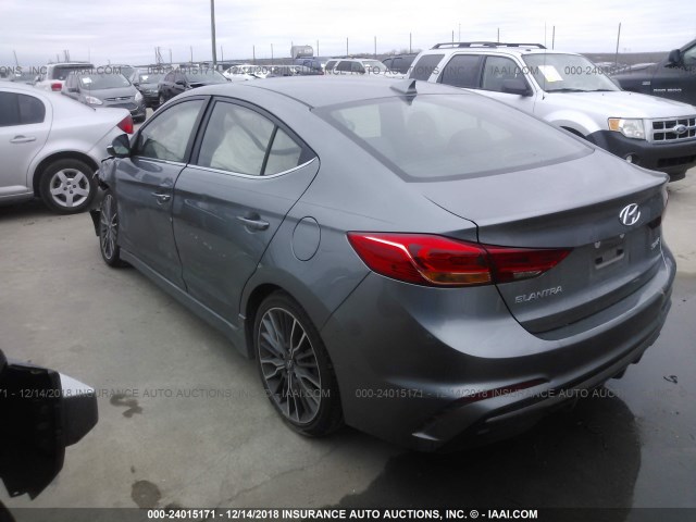 KMHD04LB9HU352578 - 2017 HYUNDAI ELANTRA SPORT SILVER photo 3