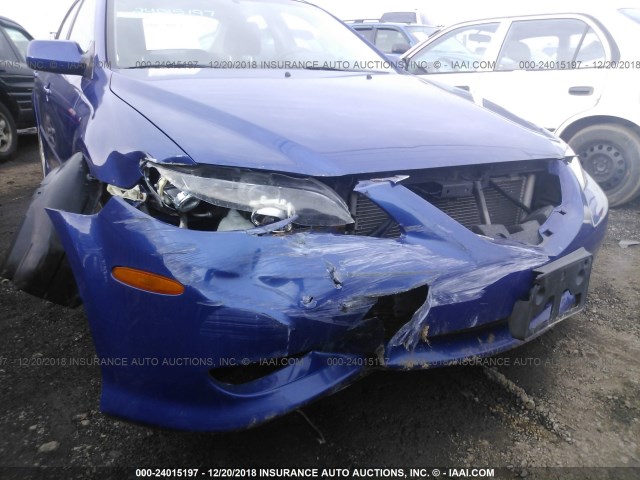 1YVFP80D745N83306 - 2004 MAZDA 6 S BLUE photo 6