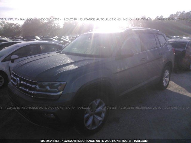 1V2CR2CA6JC565810 - 2018 VOLKSWAGEN ATLAS SE BLUE photo 2