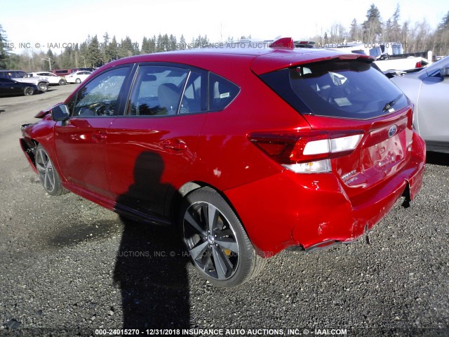 4S3GTAK67H3725165 - 2017 SUBARU IMPREZA SPORT RED photo 3