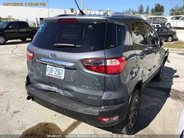 MAJ6P1WL5JC196472 - 2018 FORD ECOSPORT TITANIUM GRAY photo 13