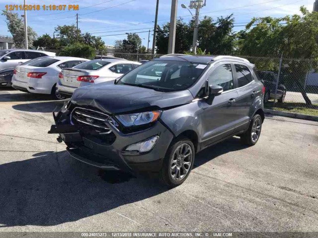 MAJ6P1WL5JC196472 - 2018 FORD ECOSPORT TITANIUM GRAY photo 15