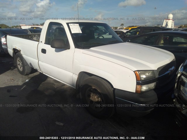 1GCEC14X55Z190567 - 2005 CHEVROLET SILVERADO C1500 WHITE photo 1