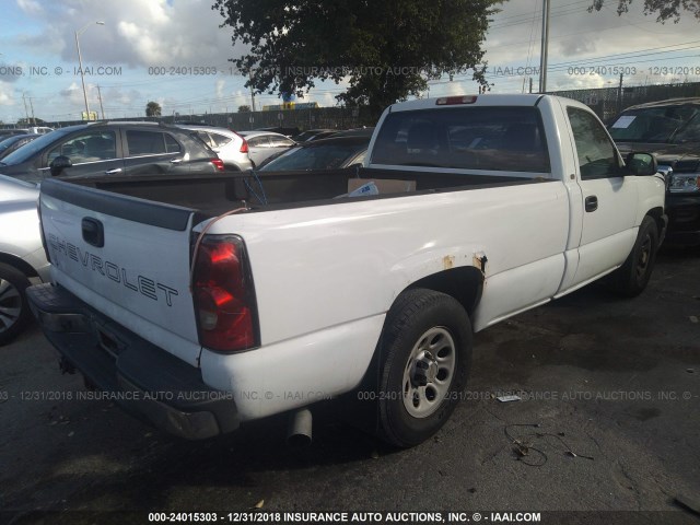 1GCEC14X55Z190567 - 2005 CHEVROLET SILVERADO C1500 WHITE photo 4