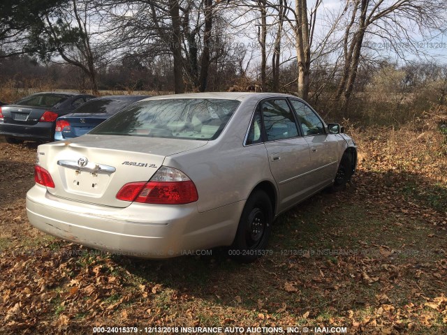 4T1BF28B93U277845 - 2003 TOYOTA AVALON XL/XLS SILVER photo 4