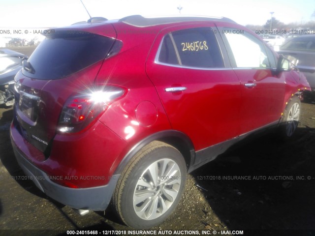 KL4CJCSB0HB010788 - 2017 BUICK ENCORE ESSENCE MAROON photo 4