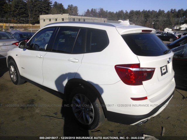 5UXWX9C55F0D47044 - 2015 BMW X3 XDRIVE28I WHITE photo 3
