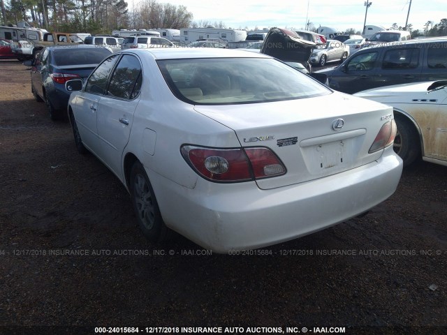 JTHBA30G145024710 - 2004 LEXUS ES 330 WHITE photo 3