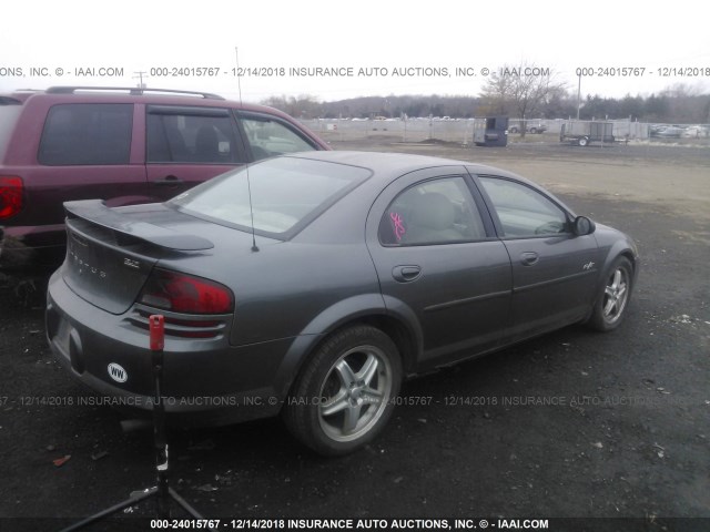 1B3AL76R85N510568 - 2005 DODGE STRATUS R/T GRAY photo 4