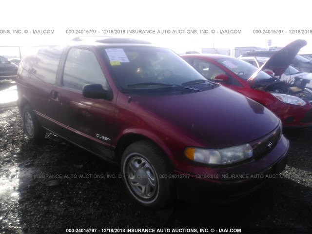 4N2DN1119VD852277 - 1997 NISSAN QUEST XE/GXE RED photo 1