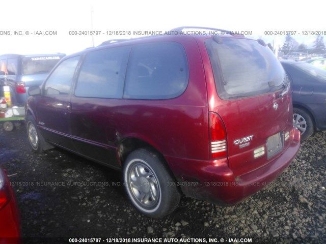 4N2DN1119VD852277 - 1997 NISSAN QUEST XE/GXE RED photo 3